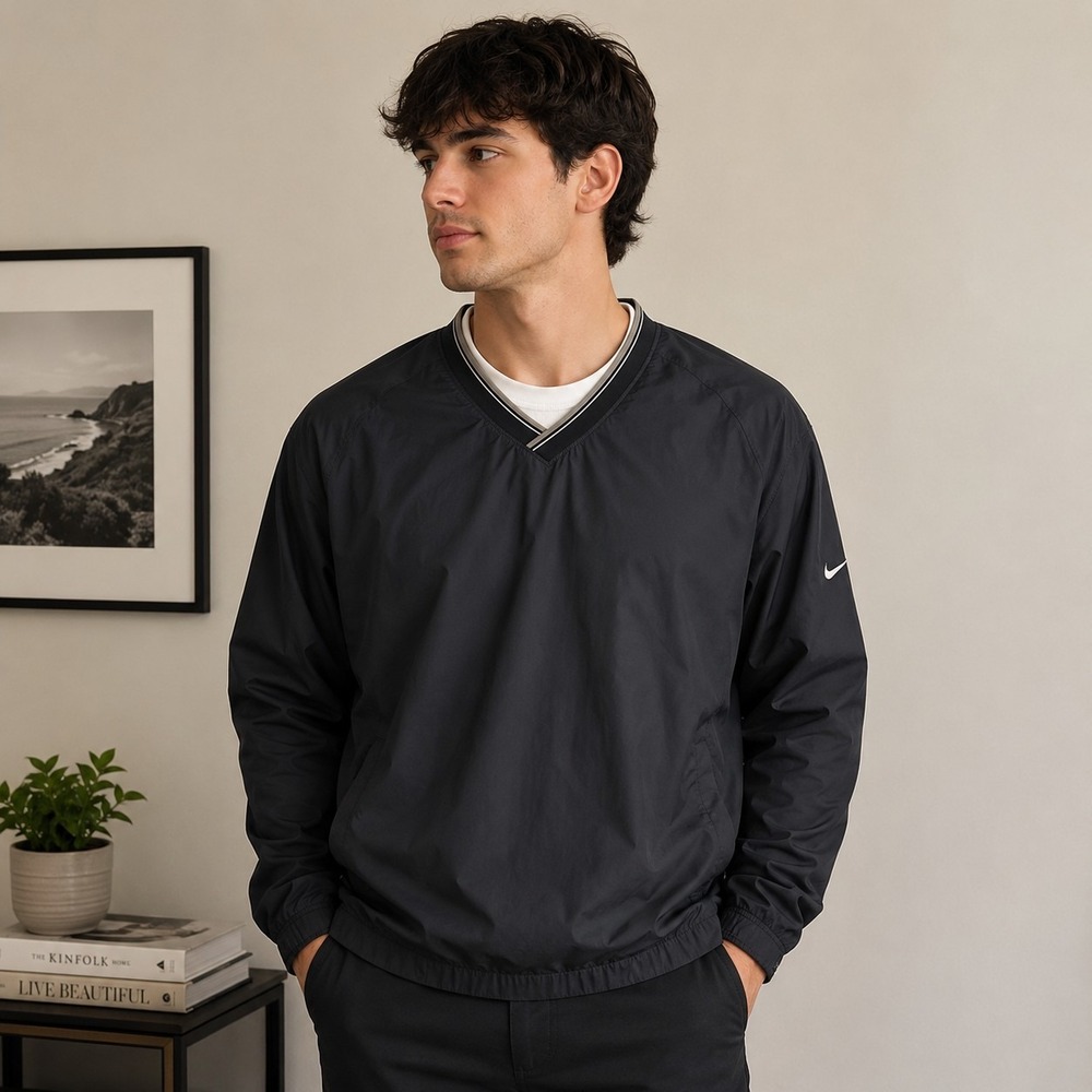 Nike Golf Men's Dark Gray Pullover Golf Windbreaker Jacket L